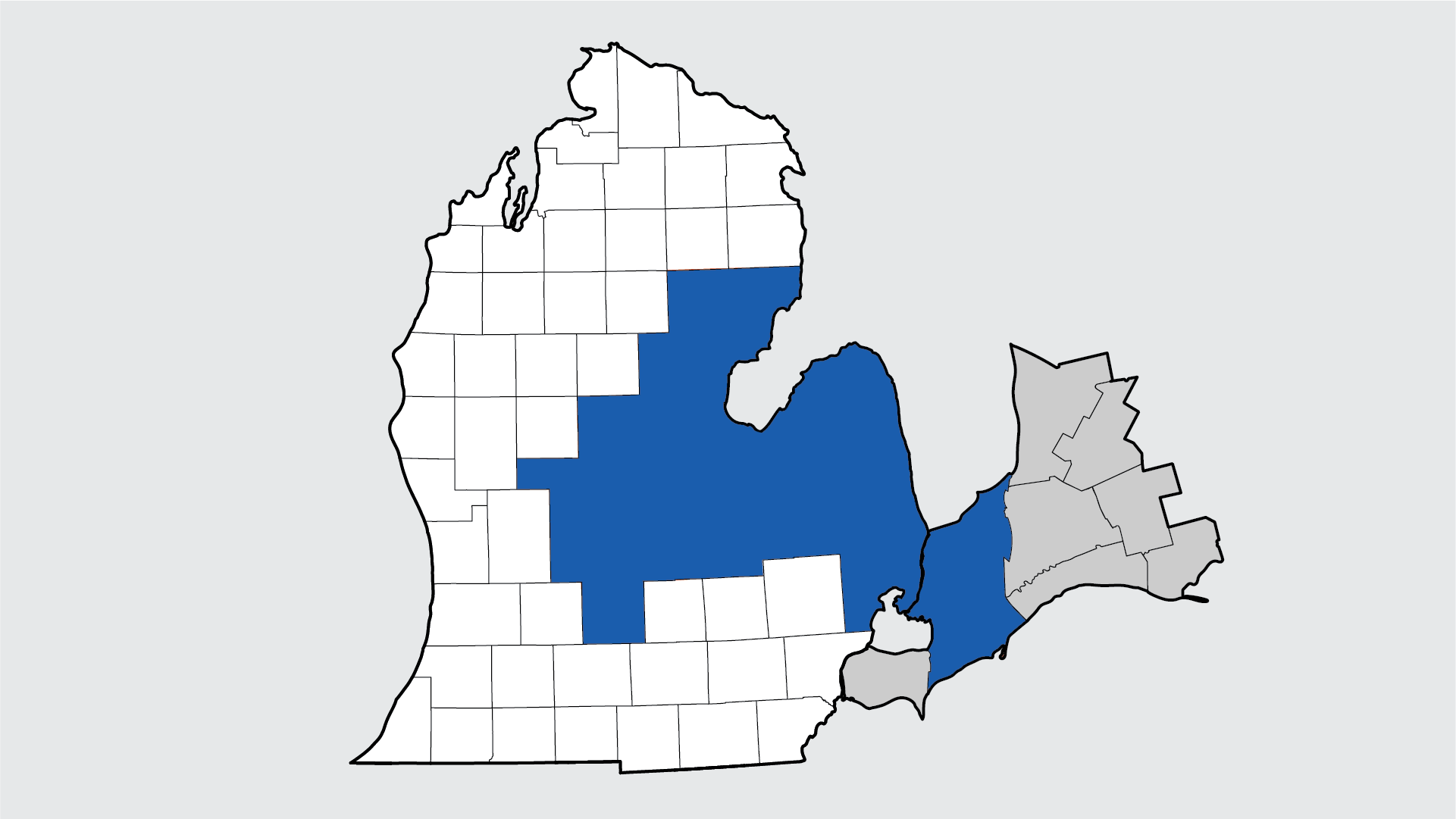 Map of the counties in the MSC region.