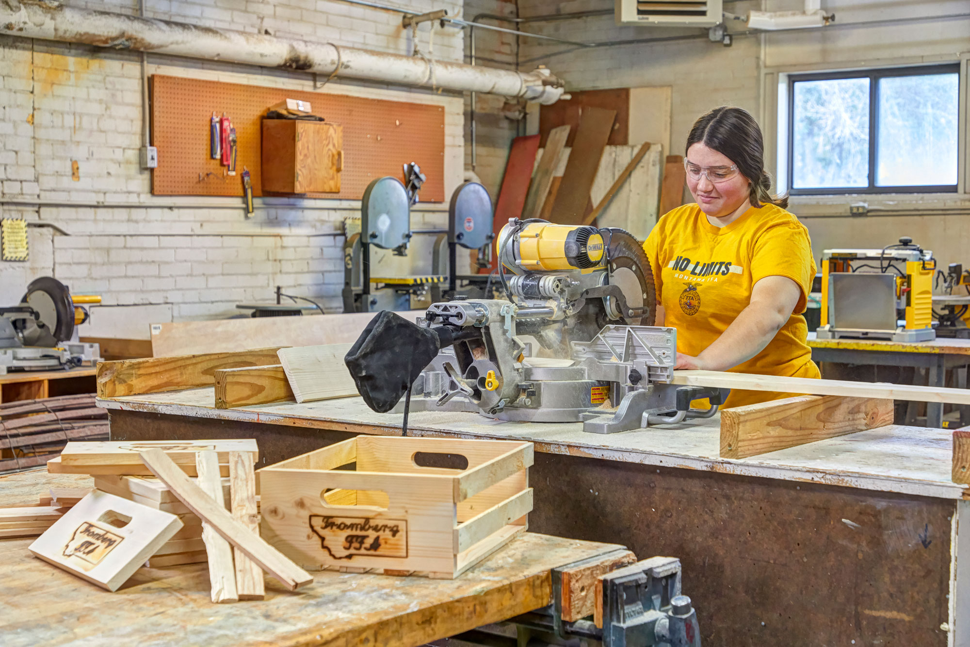 annika with saw